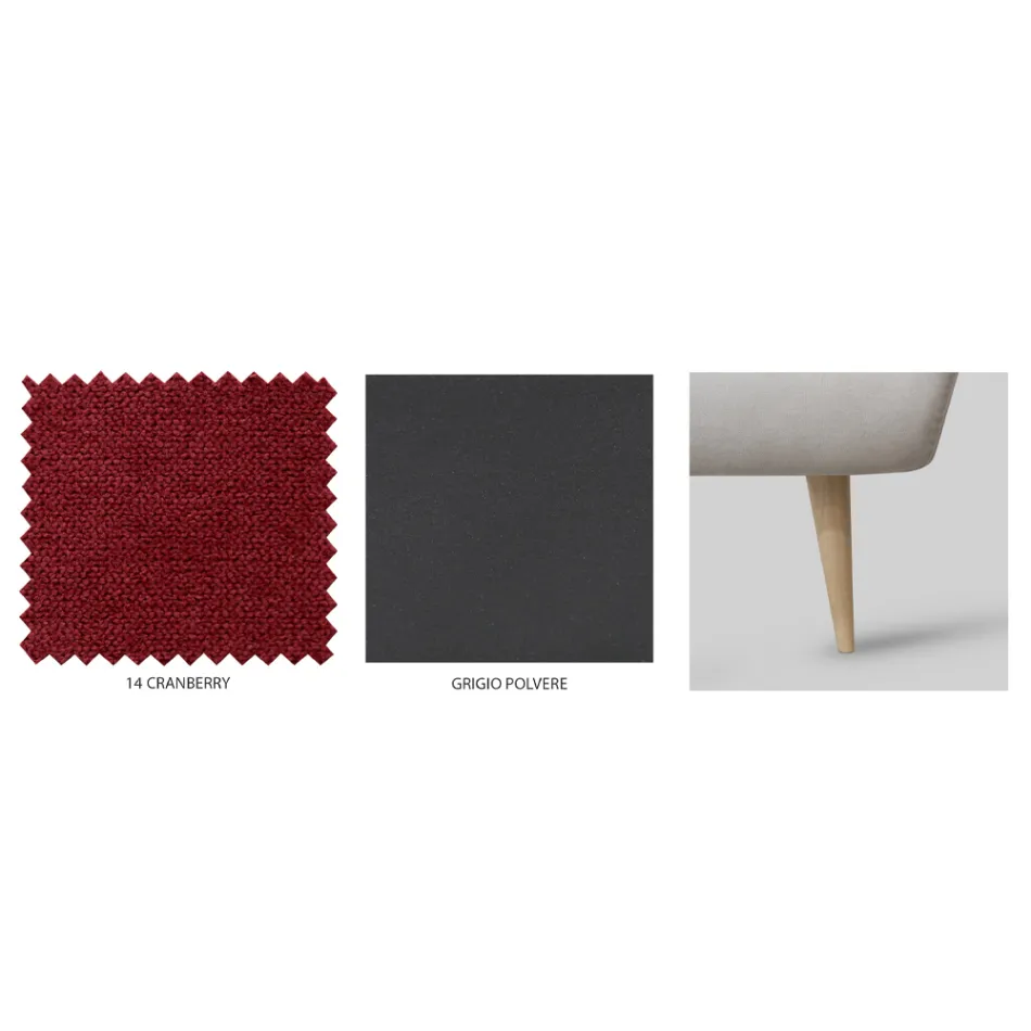 Cama doble con cabecero de hierro y estructura acolchada Made in Italy - Kenzo Viadurini