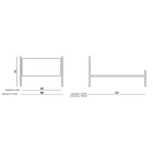 Cama doble con cabecero de hierro macizo Made in Italy - Nebbia Viadurini