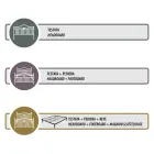 Cama doble con cabecero de hierro macizo Made in Italy - Nebbia Viadurini