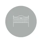 Cama doble con cabecero de tubo de hierro Made in Italy - Copia Viadurini