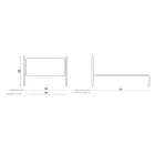 Cama doble con cabecero de tubo de hierro Made in Italy - Kenzo Viadurini