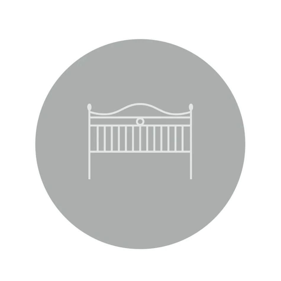 Cama doble con cabecero de tubo de hierro Made in Italy - Kenzo Viadurini