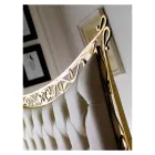 Cama Doble Estilo Clásico en Hierro y Cuero Made in Italy - King Viadurini