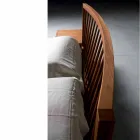 Cama doble de diseño 160x200cm con base sólida de nogal Alain Viadurini