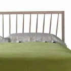 Cama doble de diseño 160x200cm con base sólida de nogal Alain Viadurini