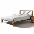 Cama doble de diseño 160x200cm con base sólida de nogal Alain Viadurini