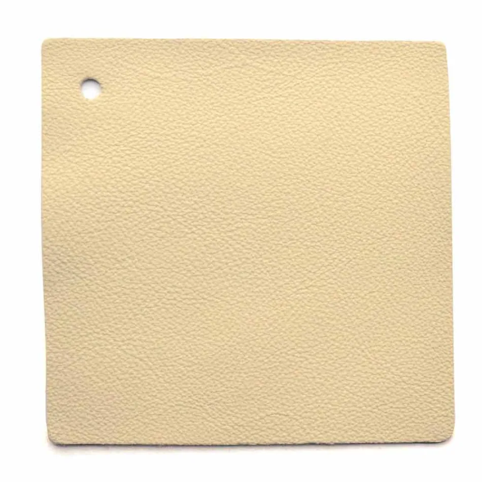 Cama de diseño doble con cabecero tapizado en cuero Menardo Viadurini