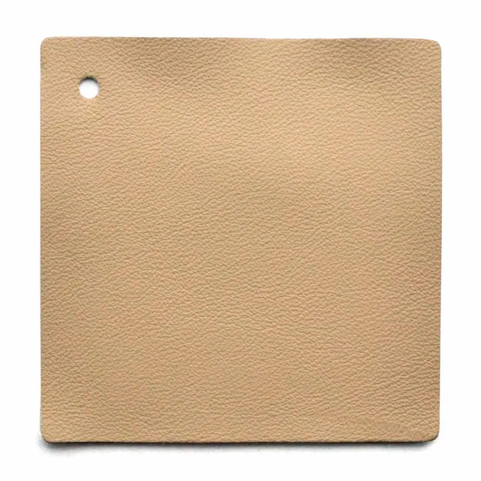 Cama de diseño doble con cabecero tapizado en cuero Menardo Viadurini