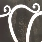 Cama doble de diseño hecha de hierro con decoraciones de cristal Eden Viadurini