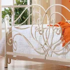 cama de matrimonio de hierro sólido diseño de Allie, fabricado en Italia Viadurini