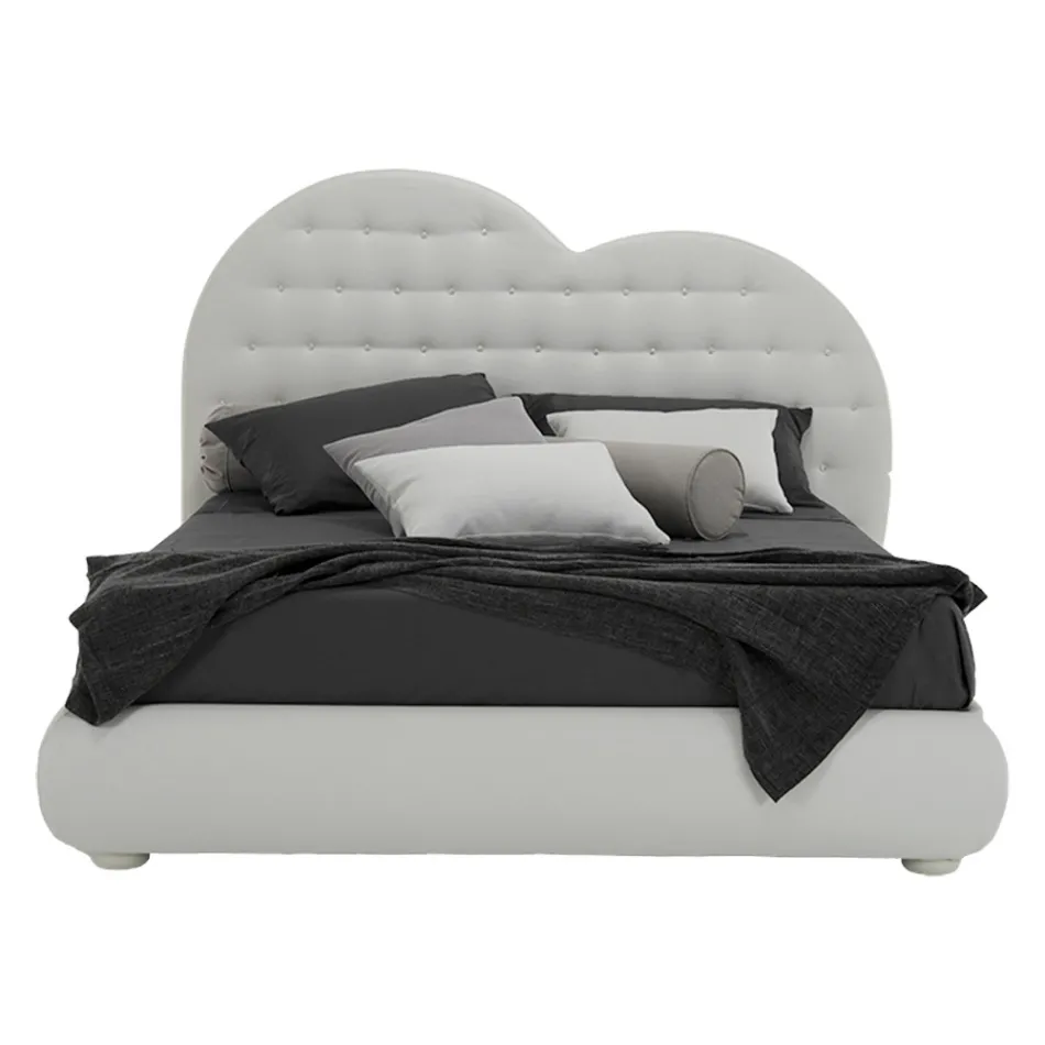 Cama doble de lujo con cofre y Swarovski Made in Italy – Little Heart Viadurini