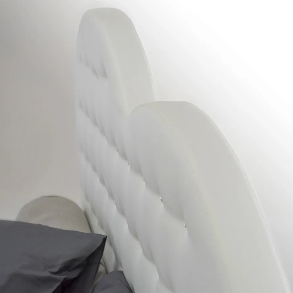 Cama doble de lujo con cofre y Swarovski Made in Italy – Little Heart Viadurini