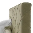 Cama doble tapizada de lujo con caja de almacenamiento Made in Italy - Torn Viadurini