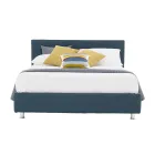 Cama doble de lujo en ecopiel o tela con cofre Made in Italy – Nuvola Viadurini