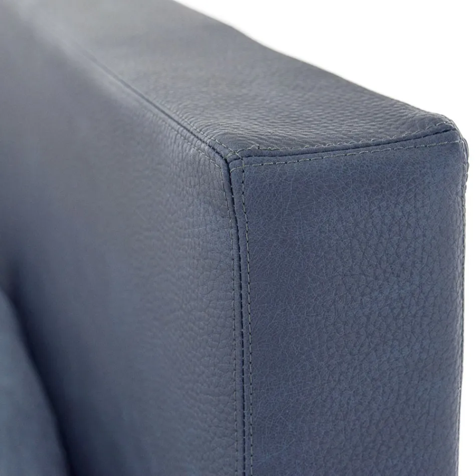 Cama doble de lujo en ecopiel o tela con cofre Made in Italy – Nuvola Viadurini