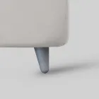 Cama doble tapizada con 2 mesitas de noche y colchón Made in Italy - Aaron Viadurini