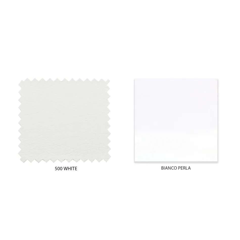 Cama doble tapizada con 2 mesitas de noche y colchón Made in Italy - Aaron Viadurini