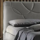 Cama doble tapizada con caja de almacenamiento Made in Italy - Girasole Viadurini