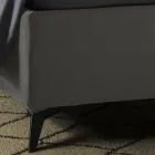 Cama doble tapizada con caja de almacenamiento Made in Italy - Girasol Viadurini