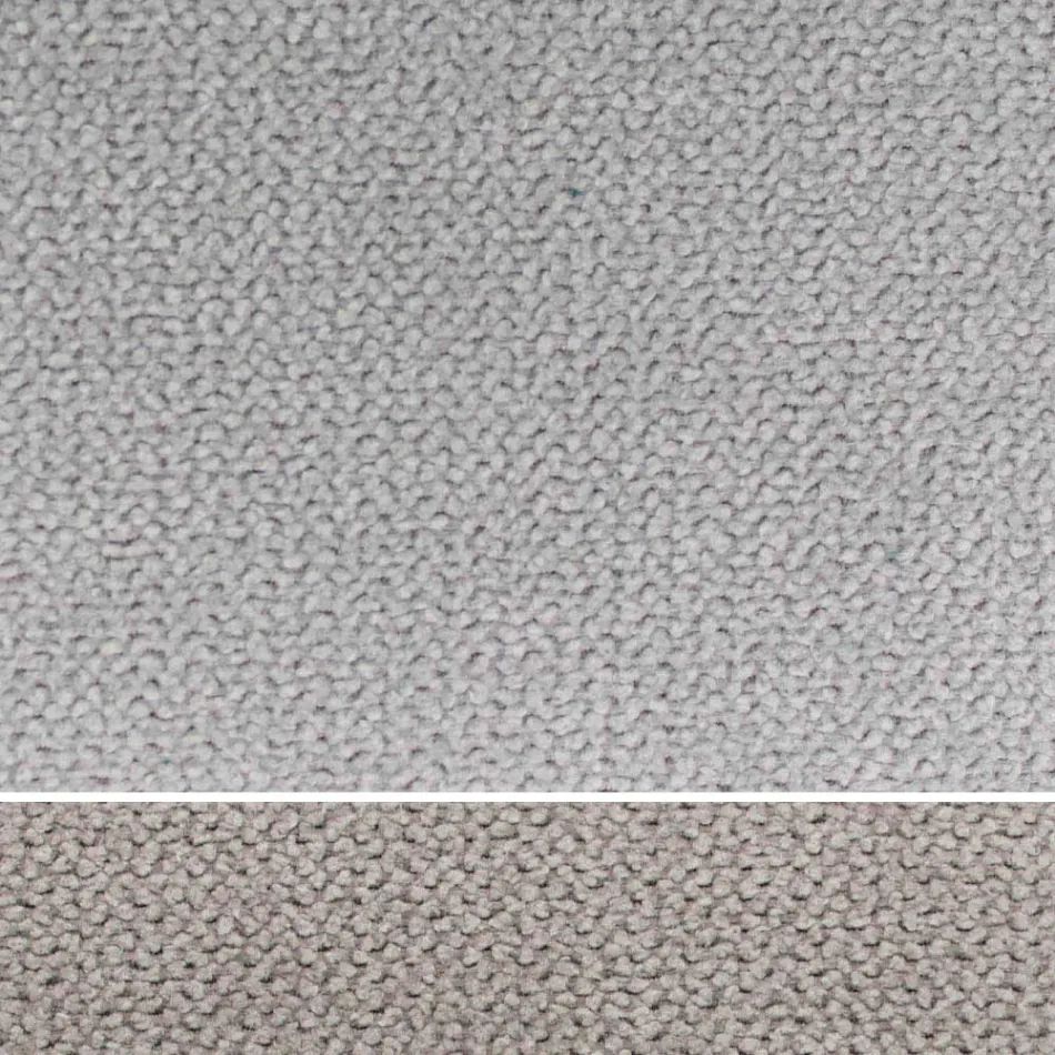 Cama doble tapizada con cómoda en ecopiel o tejido - Notre Dame Viadurini