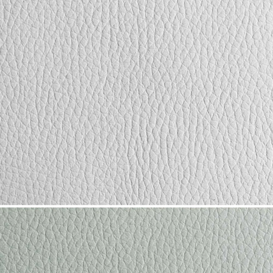 Cama doble tapizada con cómoda en ecopiel o tela - Notre Dame Viadurini