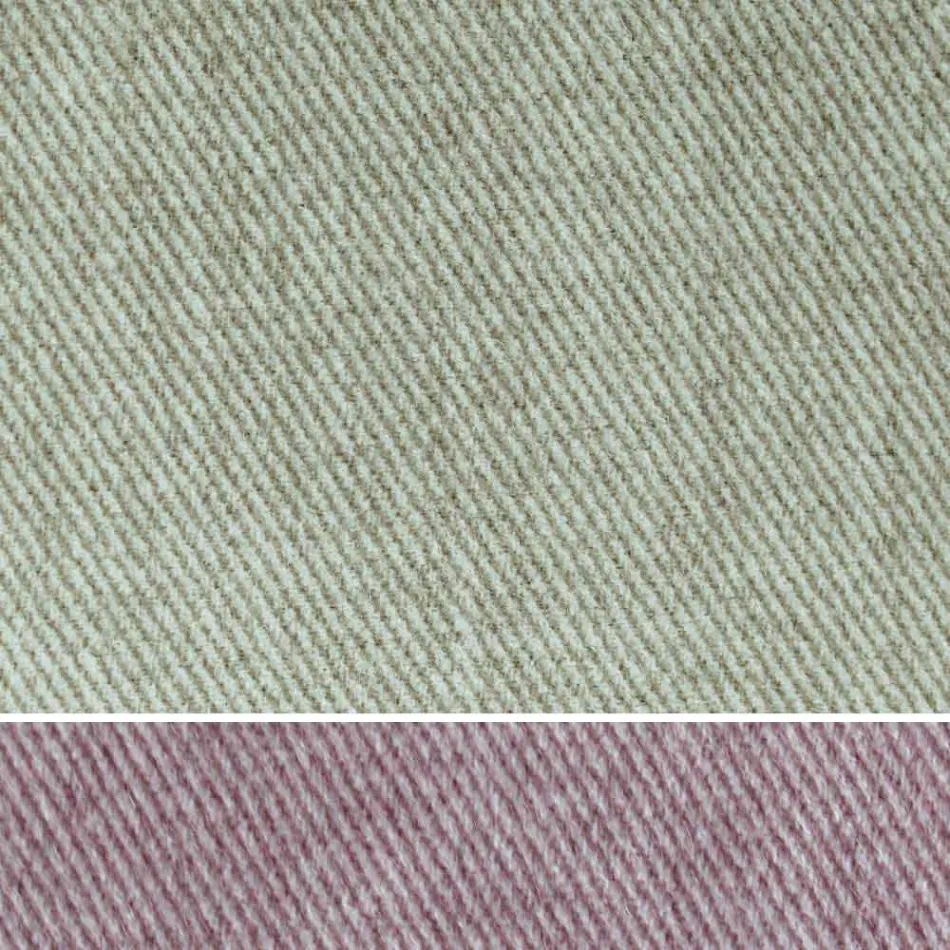 Cama doble tapizada con cómoda en ecopiel o tejido - Notre Dame Viadurini