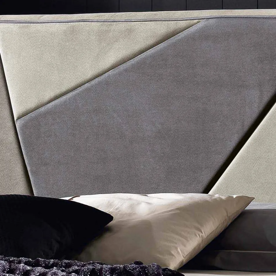 Bed cama tapizado con contenedor de elevación 160x190 / 200cm Mia Viadurini