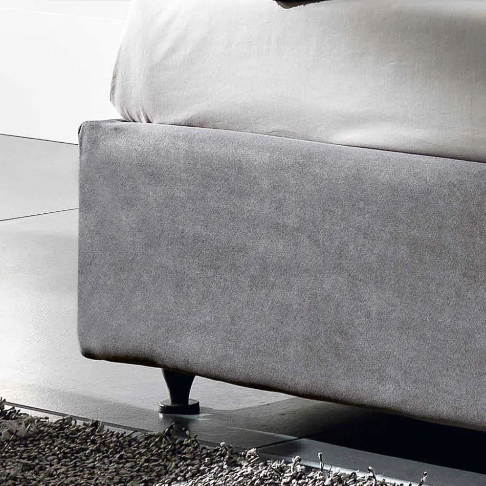 Bed cama tapizado con contenedor de elevación 160x190 / 200cm Mia Viadurini