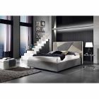 Bed cama tapizado con contenedor de elevación 160x190 / 200cm Mia Viadurini
