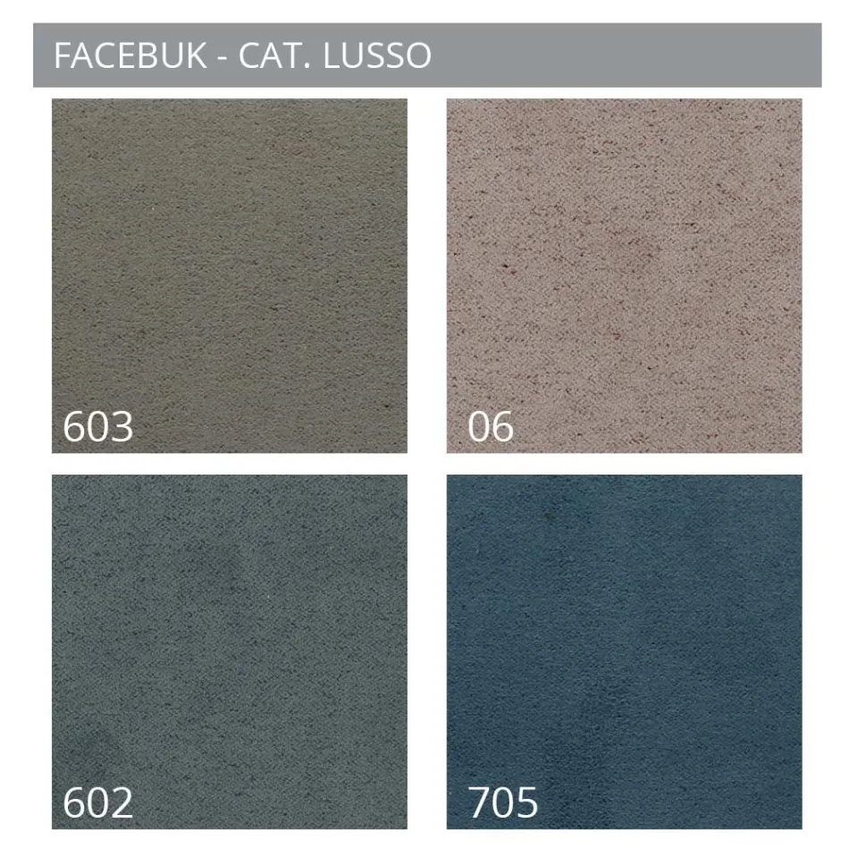 Cama doble tapizada con almacenaje de tela - Belle Viadurini