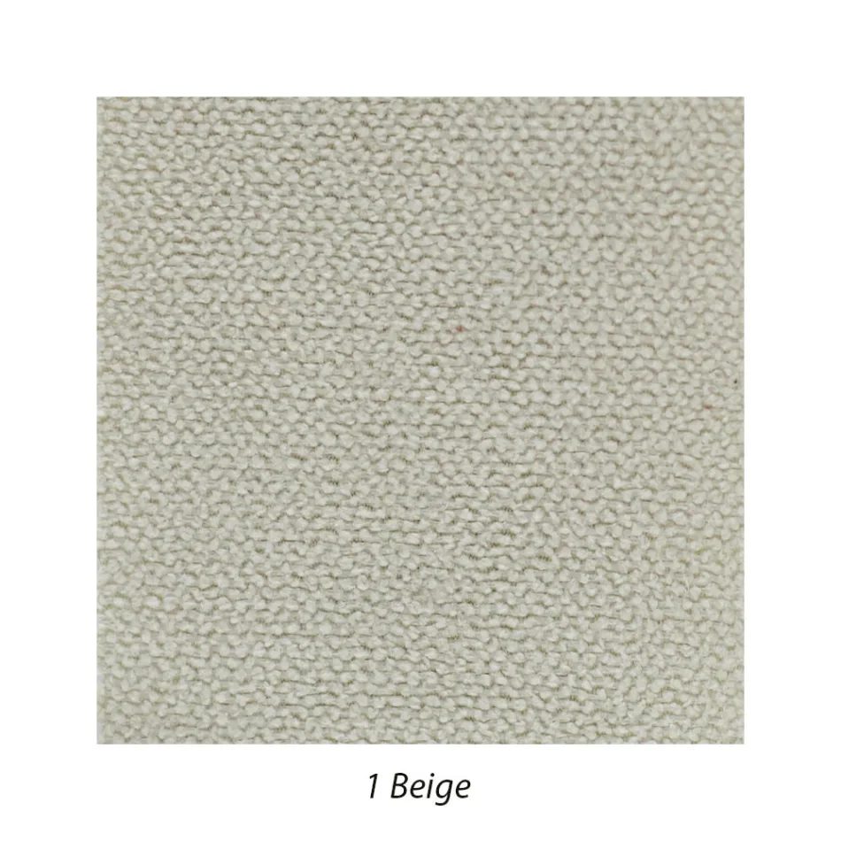 Cama doble tapizada con colchón y 2 mesitas de noche Made in Italy - Rolly Viadurini