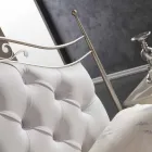 Tapizados a mano cama doble en hierro sólido Gracie Viadurini