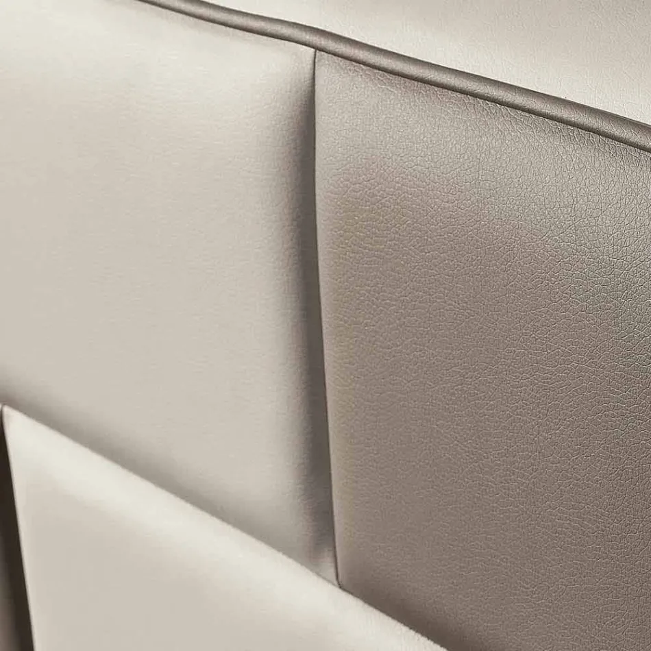 cama doble en piel sintética con caja de almacenamiento 160x190 / 200 cm Gin Viadurini