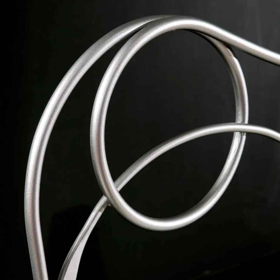 cama doble en el arte del hierro con las piernas afiladas Zoe Viadurini