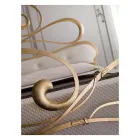 Cama doble de hierro con pie de cama a juego Made in Italy - Laser Viadurini