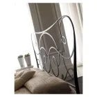 Cama doble de hierro con estribo opcional Made in Italy - Lampo Viadurini