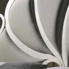 cama doble tapizada con cristales de hierro Kimberly Viadurini