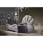 cama doble tapizada con cristales de hierro Kimberly Viadurini