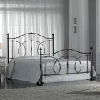 Cama doble en hierro verde o negro Made in Italy - Poldo Viadurini