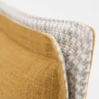 Cama doble de tela con pies metálicos Made in Italy - Glorio Viadurini