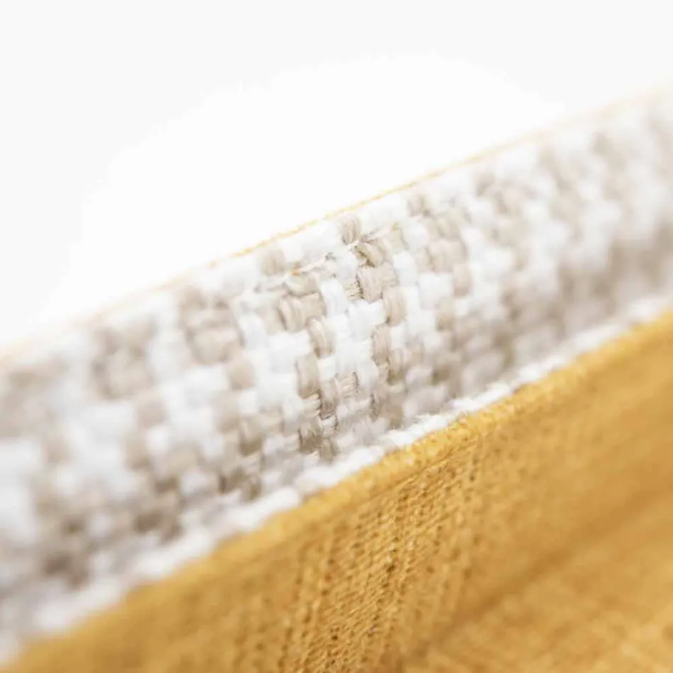 Cama doble de tela con pies metálicos Made in Italy - Glorio Viadurini