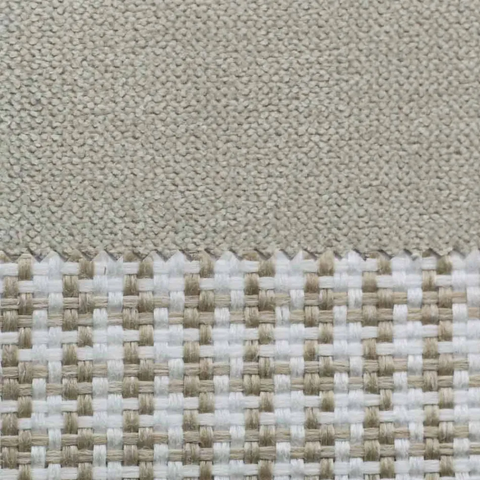 Cama doble de tela con pies metálicos Made in Italy - Glorio Viadurini