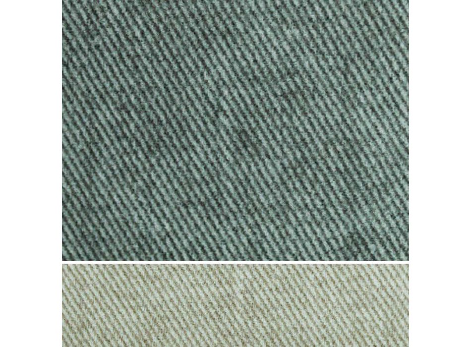 Cama doble en tela o cuero ecológico con contenedor hecho en Italia - Etoile Viadurini