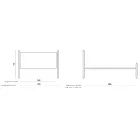 Cama doble de cuero genuino completa con colchón y 2 mesitas de noche - King Viadurini