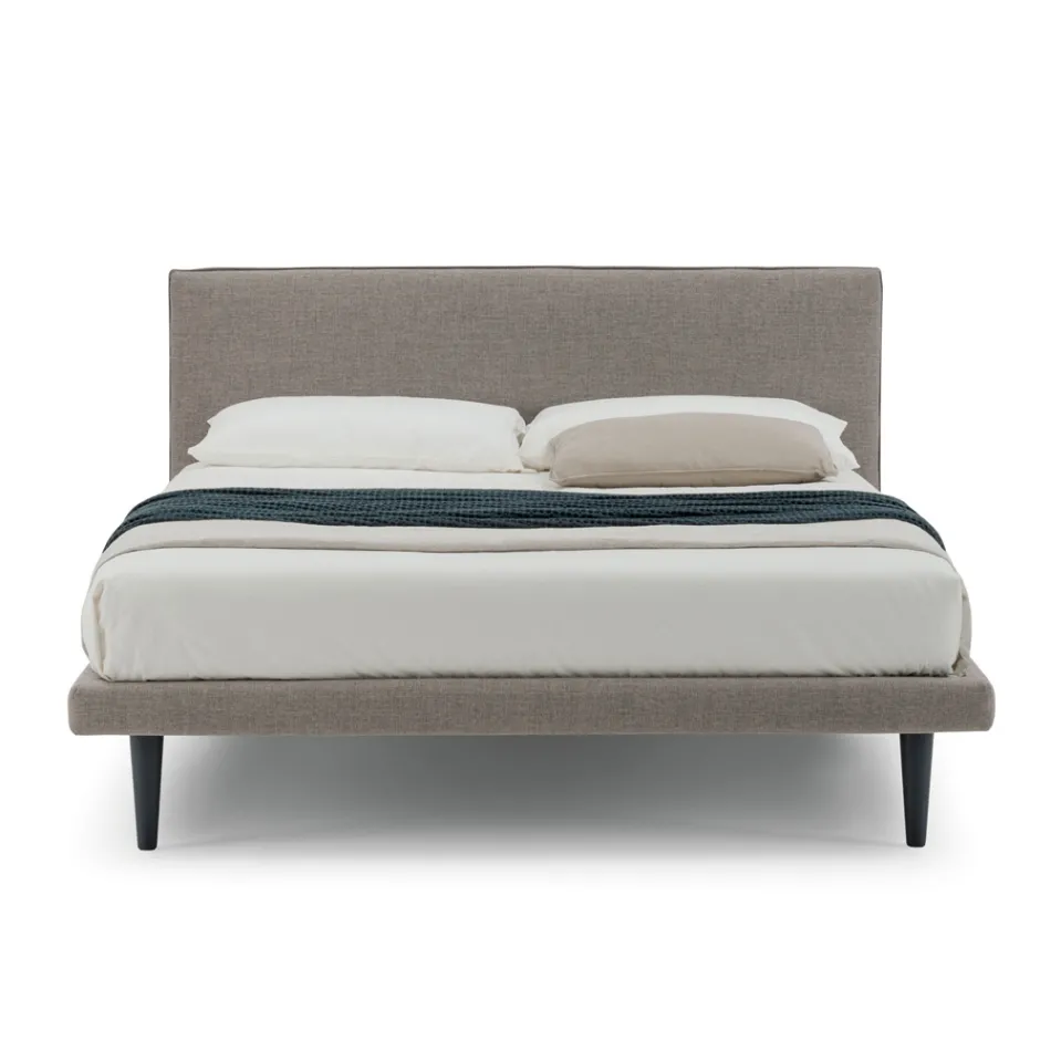 Cama doble de diseño moderno, con base delgada, Gaya New by Bolzan Viadurini