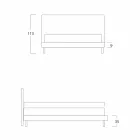 Cama matrimonial moderna con base delgada Gaya New by Bolzan Viadurini
