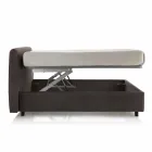 cama doble moderna con caja de almacenamiento 160x190 / 200 cm Gin Viadurini