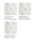 Cama doble moderna con cajón y cabecero acolchado - Londres Viadurini