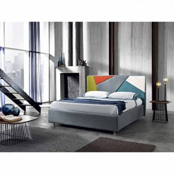 cama doble tapizada contemporánea con el cuadro de pico 160x190 / 200cm Mia