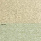 Cama doble moderna de cuero y tela Made in Italy - Zeldo Viadurini